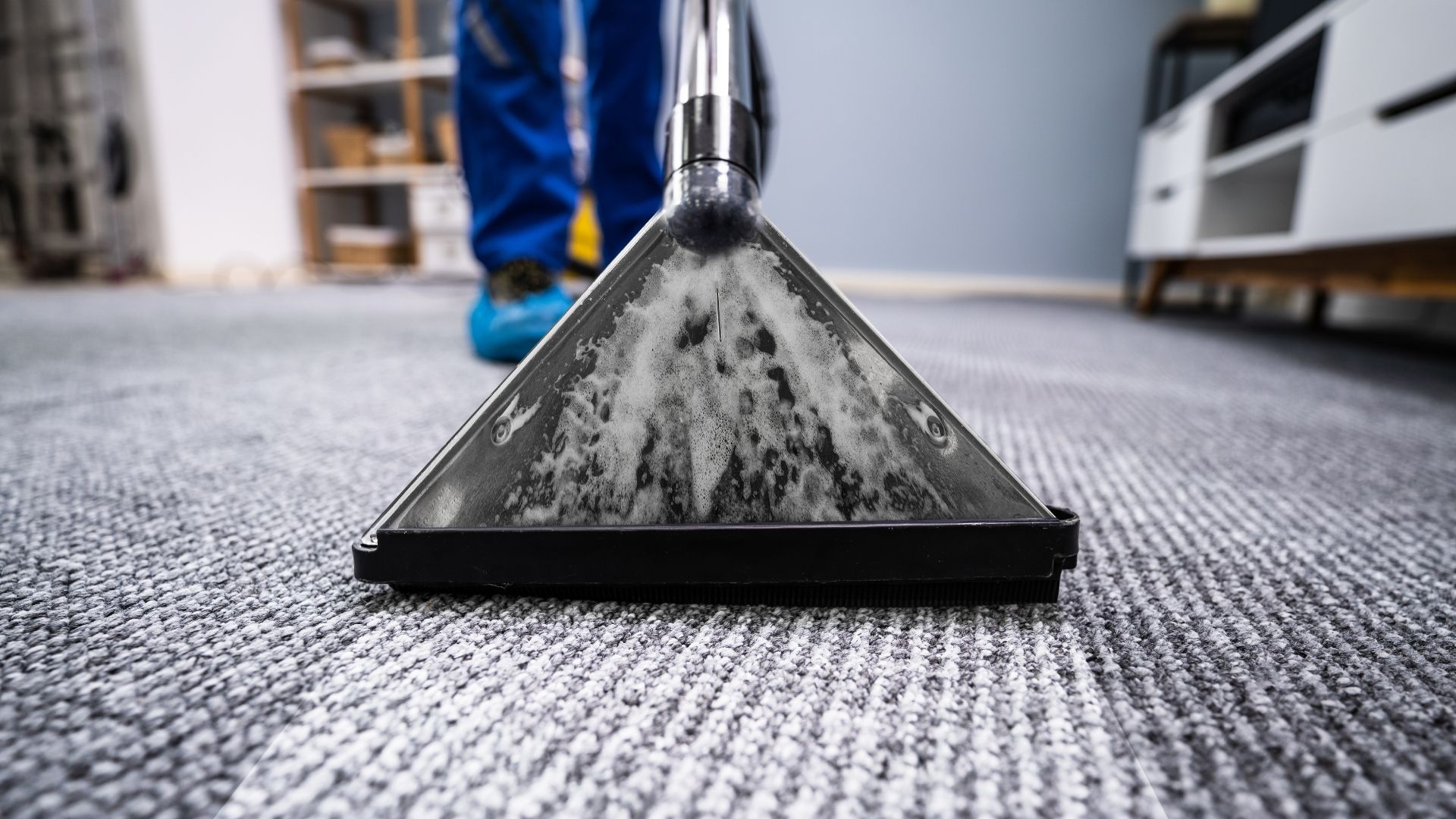 Carpet extraction and deep clean process
